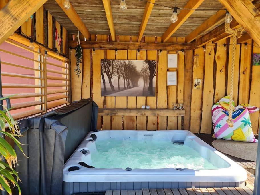 Wellness Chalet Met Jacuzzi, Sauna, Omheinde Tuin, Sint Annaland Exterior foto